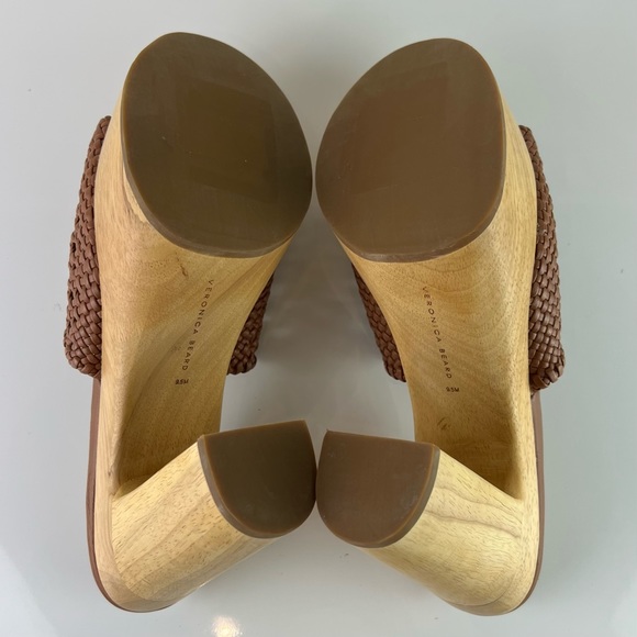 NEW VERONICA BEARD WOVEN PLATFORM MULES - Picture 14 of 15